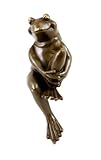 Kunst & Ambiente - Wiener Bronze - Lustige Tierfigur - Sitzender Frosch Figur - mit Bergmann Stempel - Bronzefigur - Frosch Skulptur