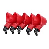 IEAKDCD 5 Stücke Kreative Huhn Ente Automatische Trinkwasserbecher Geflügel Wasser Feeder Cup Bowl(Rot)