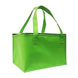 WTAXBH Kühltasche Tragbare große Kapazität Lieferung Nahrungskühler Kuchen Faltbare Wärmedämmerte Tasche Picknick EIS Pack Aluminium Folie Lunchbox (Color : Green, Size : 30x20x18cm)