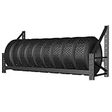 Reifenständer reifenregal Reifengestell Motorradreifenständer, Wandmontiertes Reifenregal Autoreifen Felgen Anzeige Gestell, Großes Fassungsvermögen Für 10 9 8 7 6 5 4 Reifen(Black,120x55x80cm)