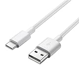 PremiumCord USB-C auf USB 2.0 Verbindungskabel 1m, Schnellladung bis zu 3A, Ladekabel und Datenkabel, USB 3.1 Typ C Stecker auf USB 2.0 Typ A Stecker, Farbe weiß, Länge 1m