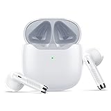 Bluetooth 5.2 Kopfhörer, FAMOO In Ear Kopfhörer Kabellos mit Mikrofon, Hi-Fi-Stereo, Mini-Ladebox mit 30 Std Spielzeit, USB-C Laden, IPX7 wasserdichte für Freizeit, Beruf und Reisen (Weiß)