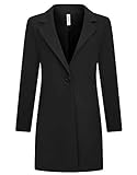 Zarlena Damen Mantel klassischer Female Trenchcoat Made in Italy Schwarz XL