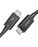 Anker Thunderbolt 4 Kabel 70cm lang, 8K Display/40 Gbps Datentransfer/100W USB-C Ladekabel, kompatibel mit iPhone 16/15, USB-C MacBooks, iPad Pro, Hubs, Docks, Intel Thunderbolt Z