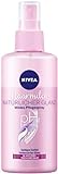 NIVEA Haarmilch Natürlicher Glanz Mildes Pflegespray (150 ml), Anti-Frizz-Spray mit Milch- & Seidenproteinen, Hitzeschutzspray für fließendes, geschmeidiges Haar