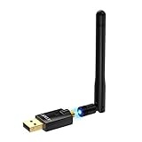 EDUP AC 600Mbit/s USB WLAN Adapter Dual Band WiFi Stick 2.4G/5GHz USB2.0-Adapter Wireless Netzwerk Empfänger W-LAN Antenne WiFi Dongle für Desktop PC/Laptop unterstützt Windows 10/8.1/7/Vista Mac OS X