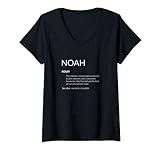 Damen Noah Is The Best Funny Name Definition Noah T-Shirt mit V-Ausschnitt
