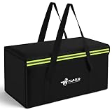 FLASLD Feuerfeste Dokumentenbox 60x30x30cm, Aufbewahrungsbox 4-Schicht großer Raum, Wasserfeste Sichere Tasche, Zusammenklappbare & Tragbare Aufbewahrungsbox Staubdichter Dateiorganisator für Heimbü
