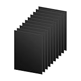 DARENYI 10 Stück 1mm Plastikplatte Schwarz ABS Kunststoff Platte Acrylglas Platte Selbstklebende Kunststoffplatte für das Ersatzglas von Fotorahmen, Zeichen, Projektausstellung, Malerei (15 x 10cm)
