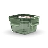 Emsa N11705 Clip & Close Eco Frischhaltedose | 0,2 Liter | quadratisch | 100% dicht/hygienisch/unbedenklich | mikrowellentauglich | gefriergeeignet | BPA-frei | made in Germany | Grün