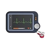 EKG-Monitor, 30s/60s/5min Historische Aufzeichnung Herzüberwachung Dual User Bluetooth ECG Machine Portable Mobile Digital Heart Monitor