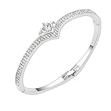 Fashion Girl Beliebtes Roségold-Armband-Ring Europa und die Vereinigten Staaten, modische Herzform, Diamant-Kronen-Armband, koreanische Version von einfachen Titan-Uhren (Silber, Einheitsgröße)