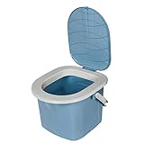 BranQ - Home essential 1305 Jungen Toilette BranQ Mobile Campingtoilette 15,5 Ltr. mit max. Tragkraft bis 120kg, Kunststoff BPA-freier PP, Hellblau, kleine Größe 31x31x28 (LxHxB), 15,5 L