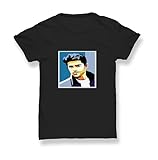 Zac Efron Illustration Fan Art Black Tshirt T-Shirt Top 100% Baumwolle für Herren, T-Shirt für den Sommer, Geschenk, Herren, Freizeithemd, L, Black
