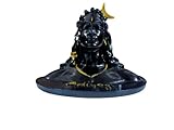 Adiyogi Shiv Idol / Murti schwarzes Marmor-Finish Idol Murti dekorativ für mehrere Orte, Auto, Zuhause, Tempel, Mandir, Büro usw