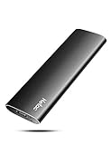 Netac 1TB SSD Extern USB 3.2 Gen 2, Externe Festplatte SSD für Laptop, TV Aufnahmen, Mac, PS4, PS5, Xbox, Handy Android (USB C Aluminum)