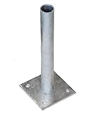 EXCOLO Pfostenträger Halter Adapter Schraubplatte für Ø 34 mm Rundpfosten Maschendraht Zaun-p