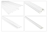 RAINWAY Kunststoffpaneele & Zubehör weiß - Verkleidung von Dachüberständen, Decken- & Wandflächen - (Abschlussprofil) J-Profil Dachuntersicht Carport