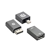 Cablecc Mini-DisplayPort 1.2 4K 60Hz auf DP-Adapter, männlich, weiblich, Ultra-HD UHD, für Video, PC, Laptop, TV, 3 Stück