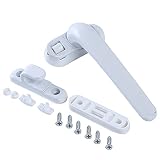 YZWHKJ Fenstergriff,PVC Fenstergriff Universalfenster-Griff-Schloss-Flügelfenster-Schloss-Radgriff Schwarze Hardware-Möbel liefert Tür- und Fenstergriffe(1)