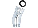 tecuro Winkelstück für Handbrausen 1/2 Zoll x 22,5° Neigung - messing-verchromt