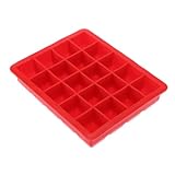 Jopwkuin Große Eiswürfelformen, 2.5cm Ice Kitchen Eiswürfelbehälter für Bar(rot)