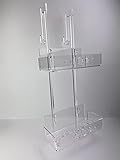 IKONA Shampoohalter aus Plexiglas für Duschglas, ohne sichtbare Schrauben, zum Stecken, hergestellt in Italien (L. 26 x B. 12 x H. 65 cm)