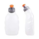 Azarxis 170/250ml BPA-freie Trinkflaschen Wasserflaschen Ersatzflaschen für Trinkgürtel, Laufen, Radfahren (250ml - 2 Stück)