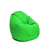 Bruni Riesen-Sitzsack Classico L in Grün – XXL Sitzsack mit Innensack zum Lesen, Abnehmbarer Bezug, lebensmittelechte EPS-Perlen als Bean-Bag-Füllung, aus Deutschland