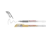 edding Gelroller 2185 Gold Silber (Metallic) 2 Stifte 0,7 mm Gelschreiber zum Schreiben, Zeichnen, für Mandalas, Bullet Journals - Gelroller/Tintenroller