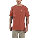 Carhartt Herren Southern Pocket Work Utility T-Shirt, RED Clay, M