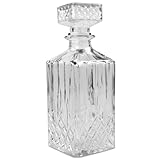 alpina Klassische Glaskaraffe für Whisky, Cognac, Likör - Whiskykaraffe - Whiskyflasche - ca. 800