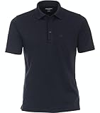 CASAMODA Poloshirt Halbarm Brusttasche geknöpfter Kragen Navy Größe X4L