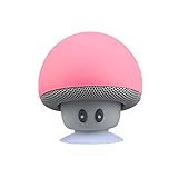 XXJKG Auto-Stereo-Player Mini Wireless Bluetooth Lautsprecher Pilz beweglicher wasserdichte Dusche Stereo Subwoofer Musik-Player (Color : Pink)