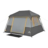 Naturehike Cape 5.2㎡ 4 Personen Camping Wasserdicht Zelt Familienzelt Tunnelzelt PU3000mm für Familienreisen, Camping, Autofahrten und andere Outdoor Aktivitäten (4 Personen)