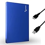 SUHSAI Tragbare externe Festplatte 500 GB Taschenformat Backup HDD 6,3 cm externe Datenspeicher-Festplatte USB 3.0 Festplatte kompatibel für Gaming PC, Mac, Laptop, Xbox, Xbox One, PS4 (blau)