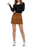 ONLY Damen Onlamazing Hw Corduroy Skirt PNT Noos Rock, Braun (Rustic Brown Rustic Brown), 40 (Herstellergröße: L)