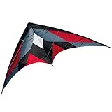 CIM Lenkdrachen - Katana MUSTHAVE Red - Kite für leichten bis kräftigen Wind - Abmessung: 170x90cm - inkl. Steuerleinen auf Rollen