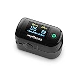 Medisana PM 100 Pulsoximeter, Messung der Sauerstoffsättigung im Blut, Fingerpulsoxymeter mit OLED-Display und One-Touch Bedienung in schwarz