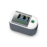 medisana PM 100 Pulsoximeter, Messung der Sauerstoffsättigung im Blut, Fingerpulsoxymeter mit OLED-Display und One-Touch Bedienung, Weiß