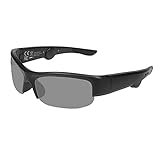 TJ Half-Frames - Audio-Sonnenbrille mit Kopfhörern mit offenem Ohr, Sport-Sonnenbrille mit UV400-Objektiven und Bluetooth-Konnektivität - Schwarz (Größe: 148 mm groß)…