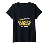 Damen Der ursprüngliche Magic Mike-Geburtstag 1977 T-Shirt mit V-Ausschnitt