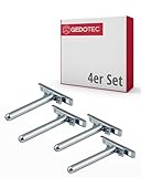 Gedotec Tablarträger Regal-Halterung verstellbar | 4 Stück Regalhalterung unsichtbar | SUPPORT | Regal-Bodenträger aus Eisen verzinkt - Regalträger | Fachboden-Träger für Wand-Montag