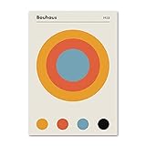 Bauhaus abstrakte geometrische grafische Poster und Drucke, nordische Wandkunst-Dekorationsbilder, rahmenlose LeinwandbilderA6 50x70cm