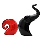 Warmhm 1 Paar Tischdekoration Aus Keramik Elefantenbecher Vintage Figur Figuren Ornamente Elefanten Dekoration Dekorationen Für W