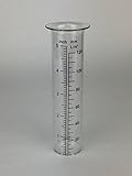 Crispe home & garden Regenmesser-Glas Durchmesser 3,4 cm Höhe 14 cm - Ersatzglas für Regenmesser im Wasserhahn-Look