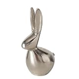 MF Lapis Deko-Hase, 12,2 cm, Aluminium Silber-Finish, Handgefertig
