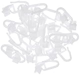 GARDINIA X-Gelenkgleiter mit Gardinenhaken (Faltenlegehaken), Für Vorhangschiene oder Gardinenstange mit Innenlauf, Kunststoff, Weiß, 25 Stück