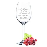 Leonardo XL Weinglas mit Gravur - Schlechter Tag, Guter Tag, Frag nicht! - Lustige Geschenke - Originelles Geburtstagsgeschenk für Männer & Frauen - Geeignet als Rotweingläser Weißweingläser