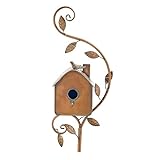 WXJ Metall-vogelhaus mit Stange für Draußen, Handgefertigte Cottage-vogelhauspfähle für Hof, Hinterhof, Terrasse, Gartendekoration, Ruheplatz für Vögel